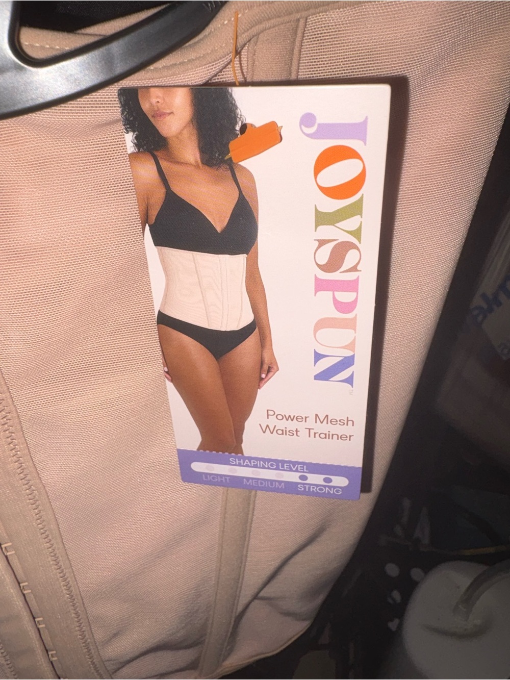 NEW JOYSPUN BEIGE POWER MESH WAIST TRAINER SIZE LARGE 12/14